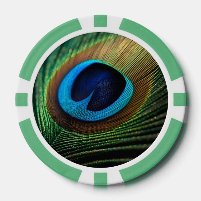 Fichas De Póquer Joya del pavo real (Anverso)