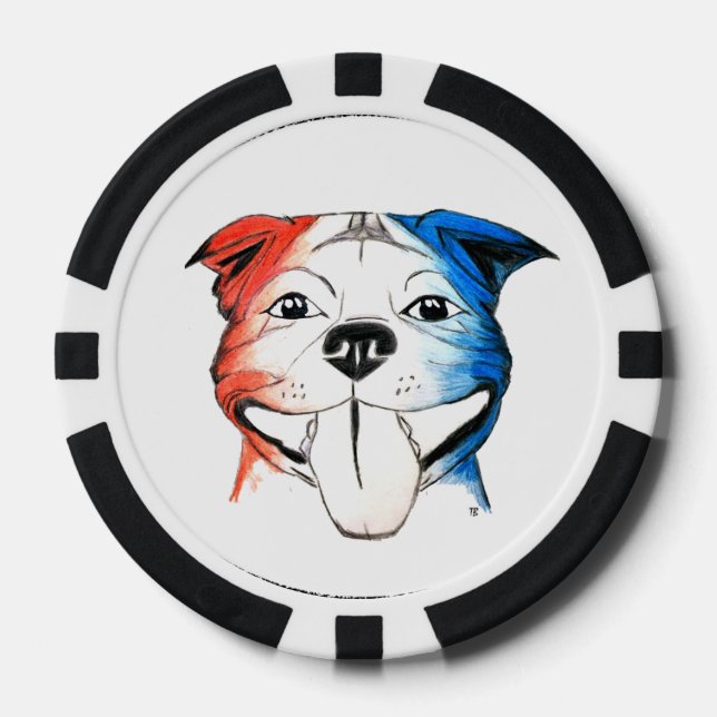 Fichas De Póquer Juego de Chip de Pit Bull Poker (Anverso)