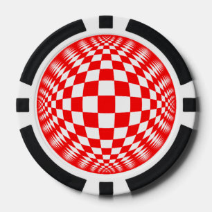 Fichas De Póquer Juego de chips de póker "Red Check Ball"