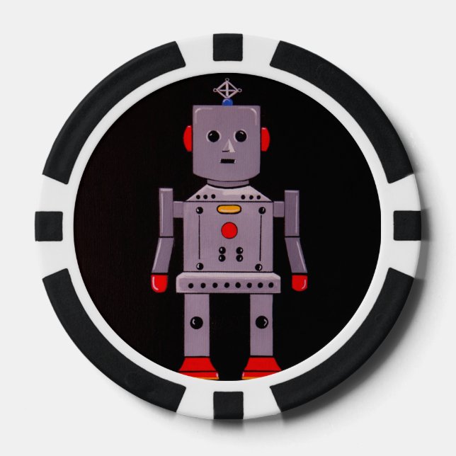 Fichas De Póquer Juegos con... Robby el Robot! (Anverso)
