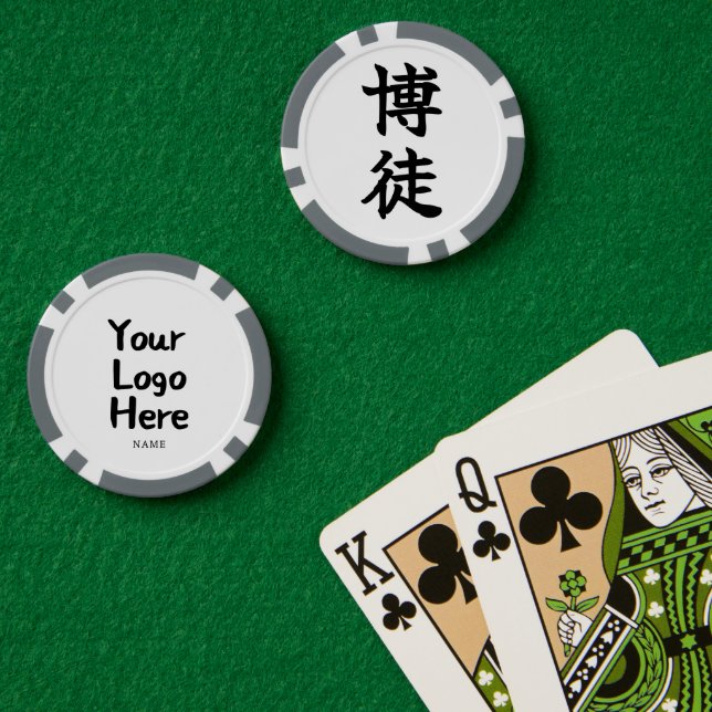 Fichas De Póquer JUGADOR (Bakuto) Kanji japonés (Mesa de Poker (Doble))