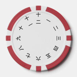 Fichas De Póquer Kanji Clock