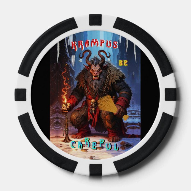 Fichas De Póquer Krampus Ten Cuidado (Anverso)