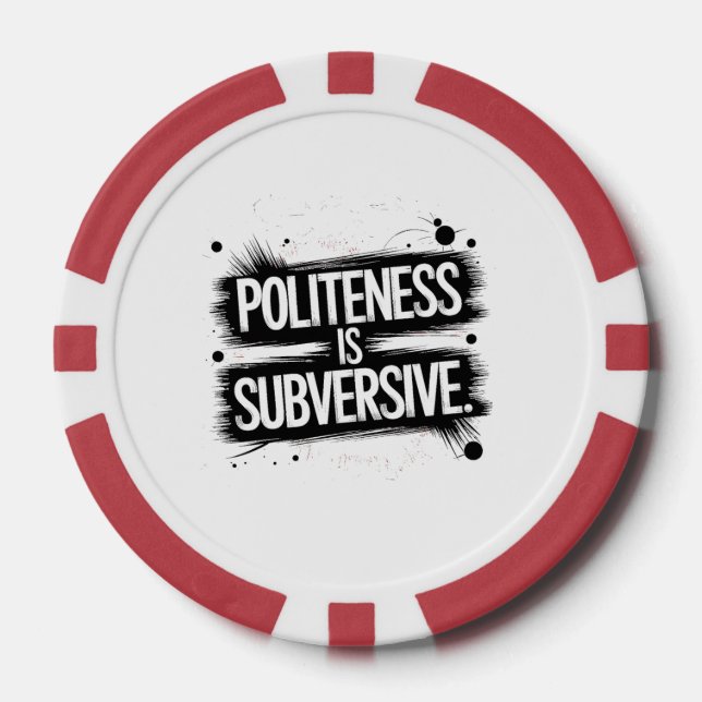 Fichas De Póquer La cortesía es subversiva (Anverso)