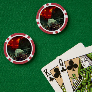Fichas De Póquer La escalofriante apocalía zombie de SlipperyJoe