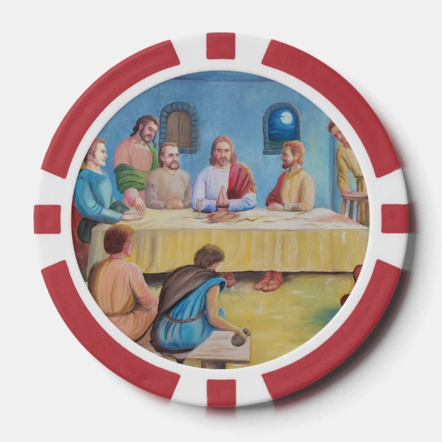 Fichas De Póquer La Última Cena: Jesús y los Discípulos (Anverso)