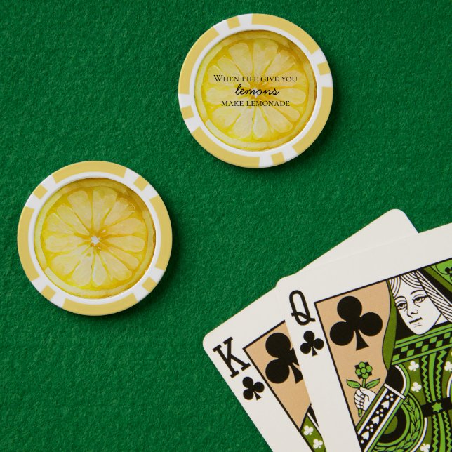 Fichas De Póquer La vida te da una cita de Lemons (Mesa de Poker (Doble))