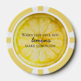 Fichas De Póquer La vida te da una cita de Lemons