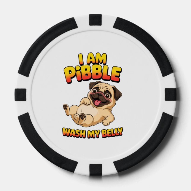 Fichas De Póquer Lavo Mi Barriga Soy Pibble (Anverso)
