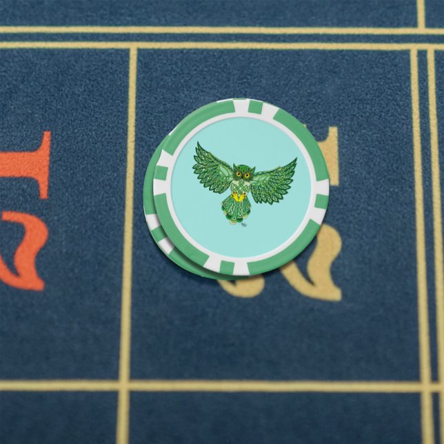Fichas De Póquer Lechuza Celta Verde (Subido por el creador)