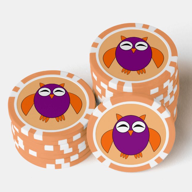 Fichas De Póquer Lechuza Cute Halloween (Pila)