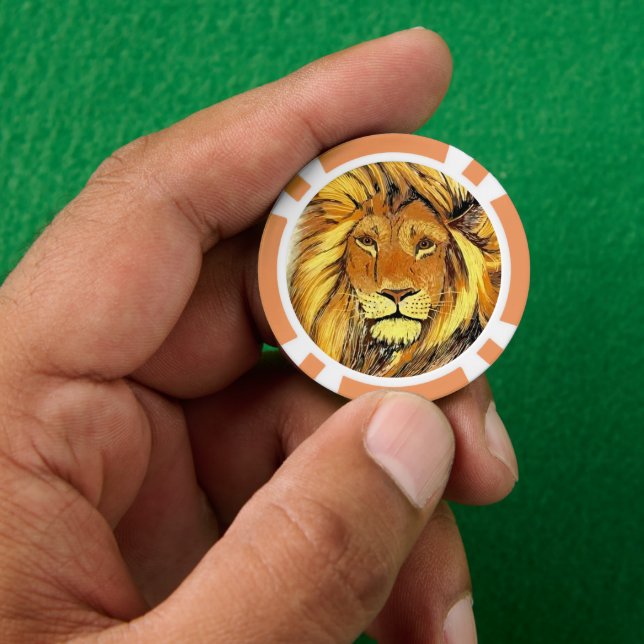 Fichas De Póquer León (Mano)