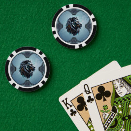 Fichas De Póquer León cibernético La fusión del poder y la tecnolog