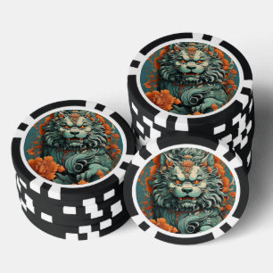 Fichas De Póquer León de la gripe de Wisdom Poker Chip