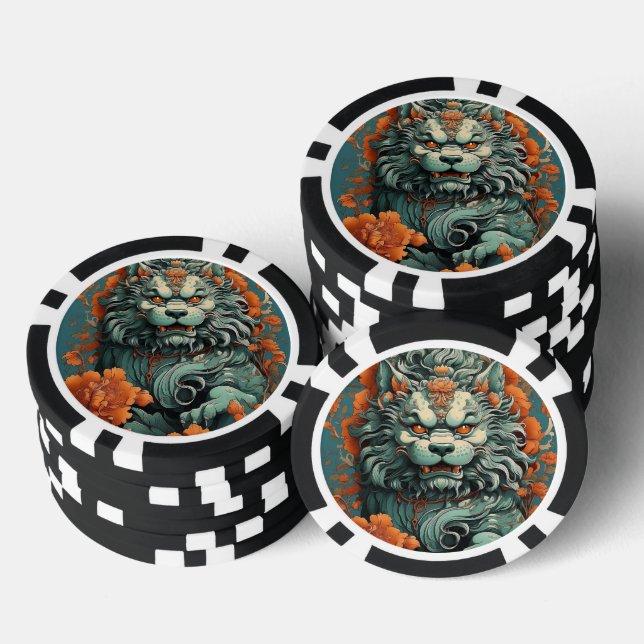 Fichas De Póquer León de la gripe de Wisdom Poker Chip (Pila)