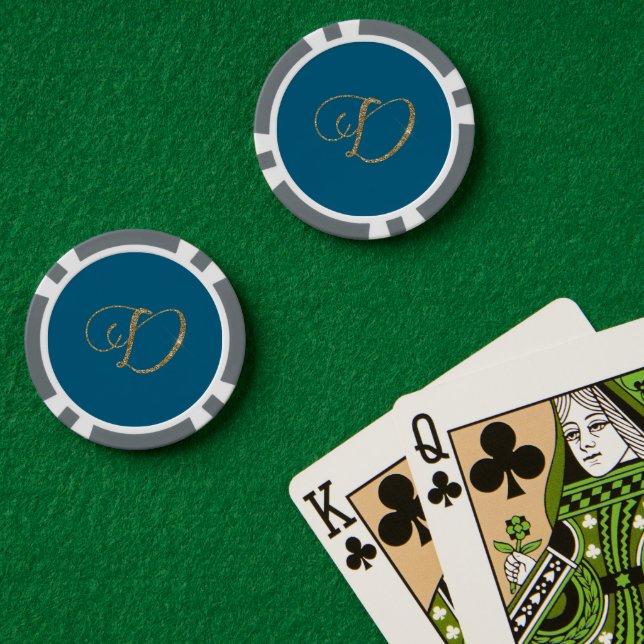 Fichas De Póquer Letra Gold Purpurina D (Mesa de Poker (Doble))