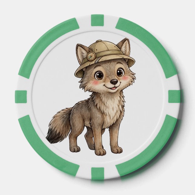 Fichas de póquer Lil' Bayou Explorers Coyote (Anverso)