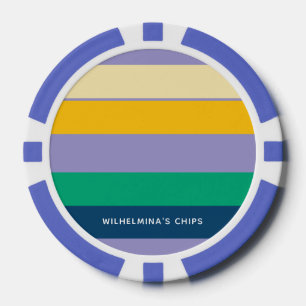 Fichas De Póquer Líneas personalizadas de 5 colores