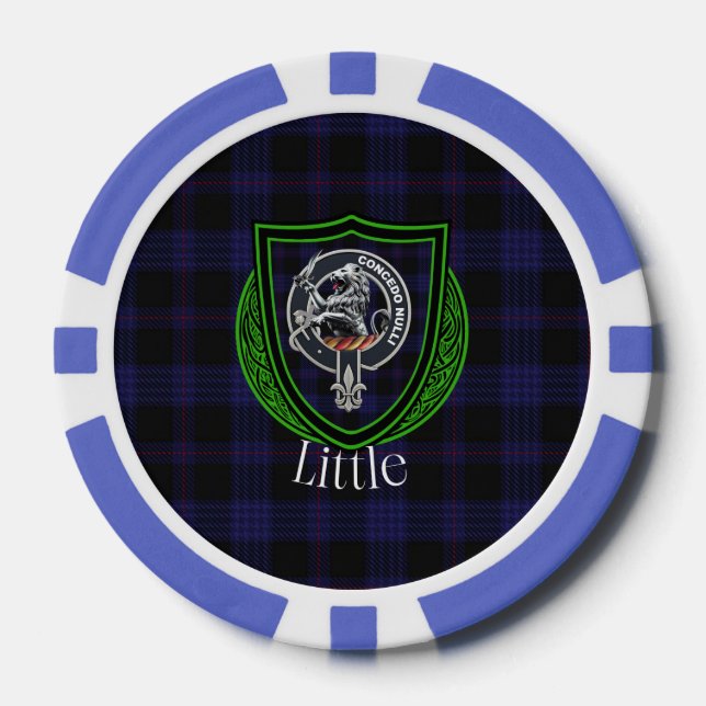 Fichas De Póquer Little Scottish Clan Tartan & Crest (Anverso)