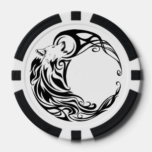 Fichas De Póquer Lobo tribal