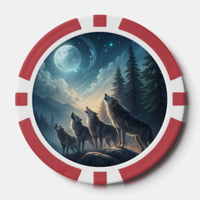 Fichas De Póquer Lobos (Anverso)