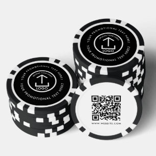 Fichas De Póquer Logotipo comercial moderno escaneado Código QR Bla
