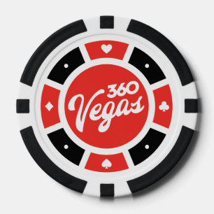 Fichas De Póquer Logotipo de 360 Vegas Chip - Retroceso