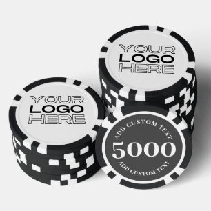 Fichas De Póquer Logotipo de negocio personalizado Juego de valor n