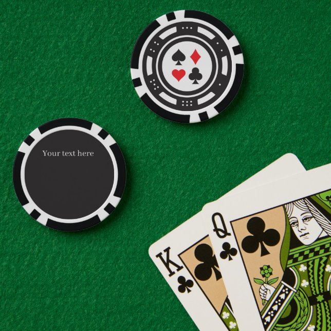 Fichas De Póquer Los amantes de Guay Casino añaden texto (Mesa de Poker (Doble))
