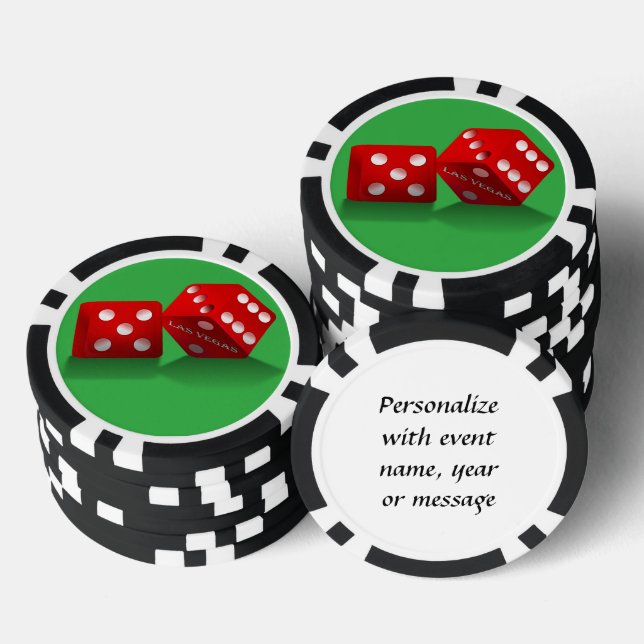 Fichas De Póquer Los dados de Las Vegas (Pila)