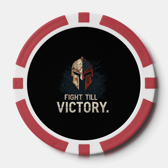 Fichas De Póquer Lucha hasta la victoria (Anverso)