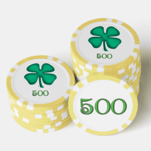 Fichas De Póquer Lucky 4 Leaf Irish Clover yl 500 stripe poker chip