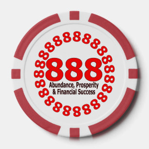 Fichas De Póquer Lucky 888 Angel Number - Prosperity & Wealth