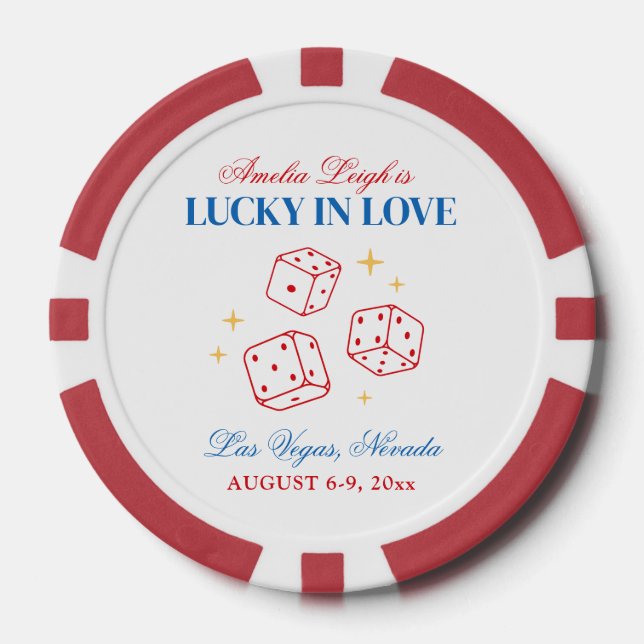 Fichas De Póquer Lucky In Love Casino Bachelorette Weekend (Anverso)