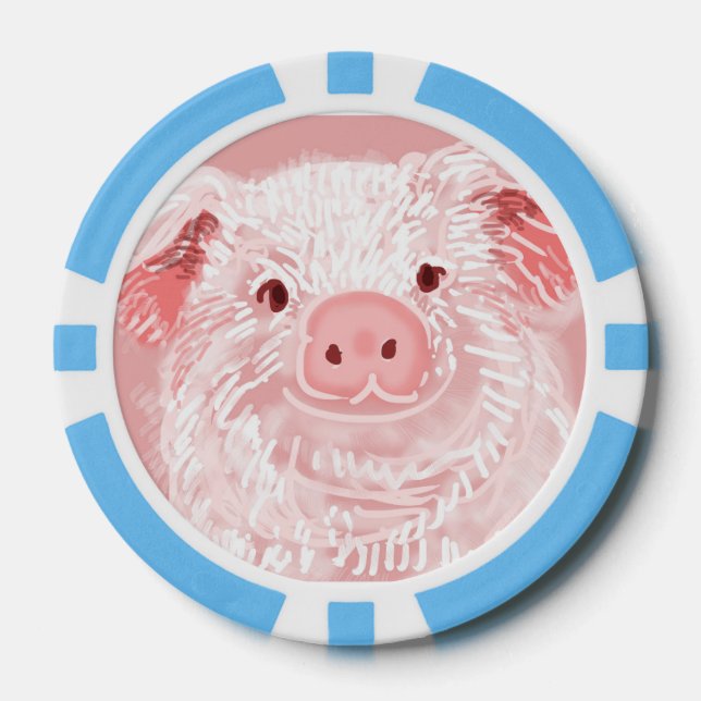 Fichas De Póquer Lucky piglet Poker Chips (Anverso)