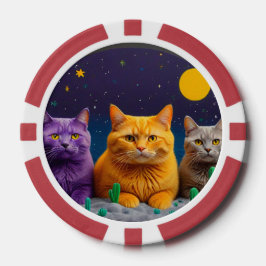 Fichas De Póquer Lucky Poker Chips for Cat Lovers