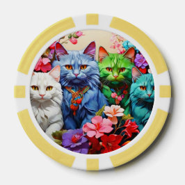 Fichas De Póquer Lucky Poker Chips for Cat Lovers