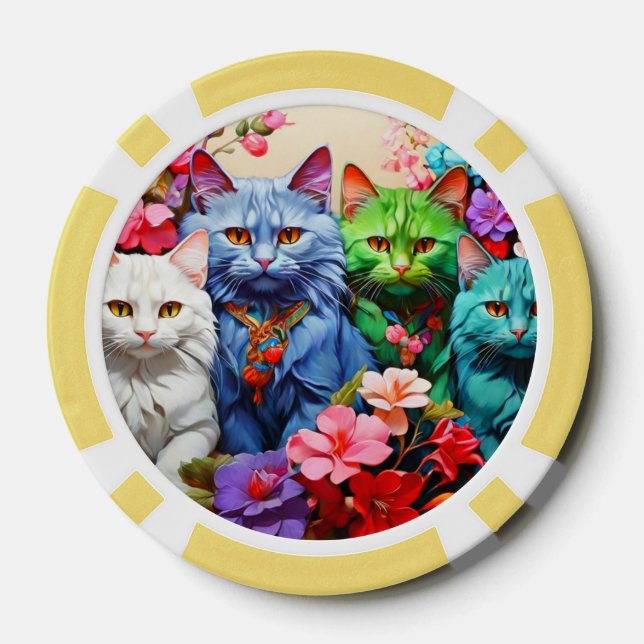 Fichas De Póquer Lucky Poker Chips for Cat Lovers (Reverso )
