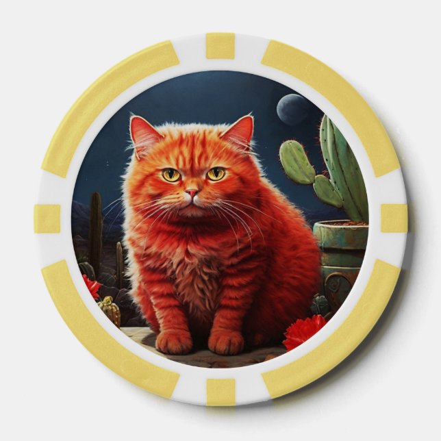 Fichas De Póquer Lucky Poker Chips for Cat Lovers (Anverso)