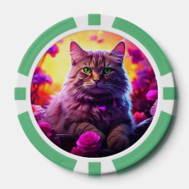 Fichas De Póquer Lucky Poker Chips for Cat Lovers