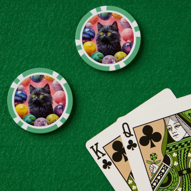 Fichas De Póquer Lucky Poker Chips for Cat Lovers (Mesa de Poker (Doble))