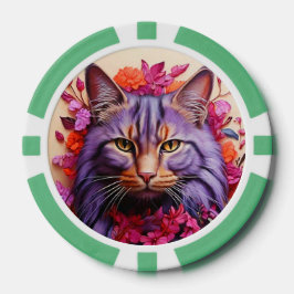 Fichas De Póquer Lucky Poker Chips for Cat Lovers