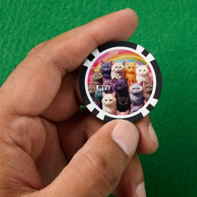 Fichas De Póquer Lucky Poker Chips for Cat Lovers (Mano)