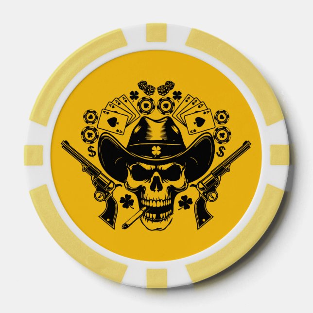 Fichas De Póquer Lucky Poker Skull (Anverso)