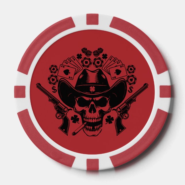 Fichas De Póquer Lucky Poker Skull (Anverso)