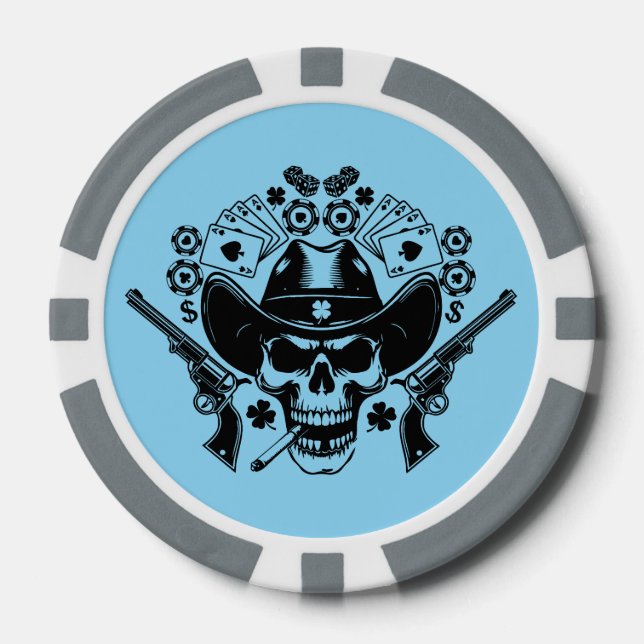 Fichas De Póquer Lucky Poker Skull (Anverso)