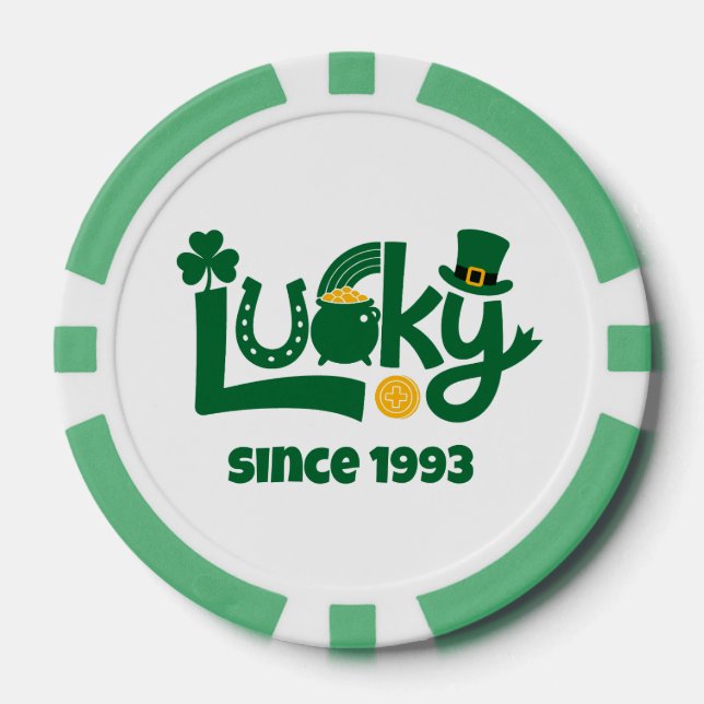 Fichas De Póquer Lucky since Year (Anverso)