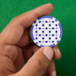 Fichas De Póquer Lunares Azules Marinos, Patrón de Lunares, Puntos