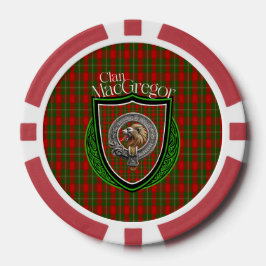 Fichas De Póquer MacGregor Scottish Clan Tartan & Escudo