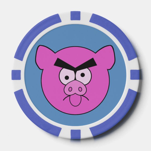 Fichas De Póquer Mad Pig poker chips (Anverso)